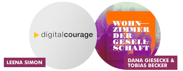 Digitalcourage und Wohnzimmer der Gesellschaft Logo